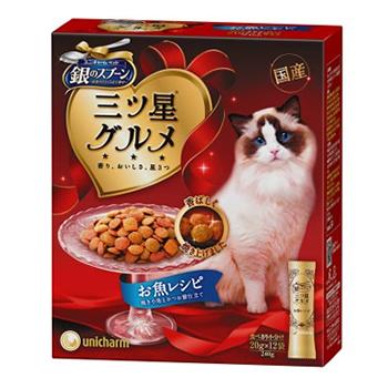 ⚠️残りわずか⚠️240g×1個 ユニ・チャーム 銀のスプーン 三ツ星グルメ 全成長段階用 お魚レシピ