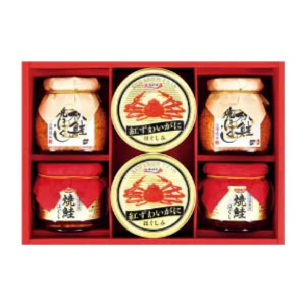 1580g×1個 ドウシシャ 紅ずわいがに&焼鮭ほぐしバラエティギフト