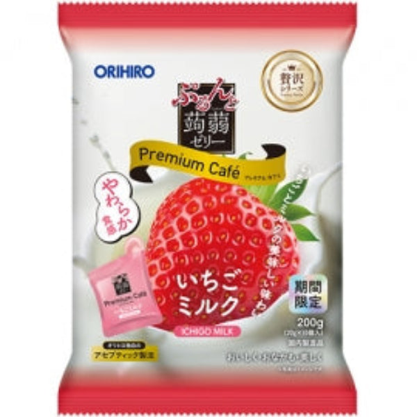 200g×1個 オリヒロ ぷるんと蒟蒻 プレミアムカフェ いちごミルク