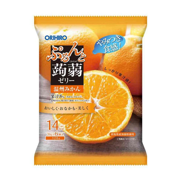 120g×1個 オリヒロプランデュ ぷるんと蒟蒻ゼリー パウチ 温州みかん