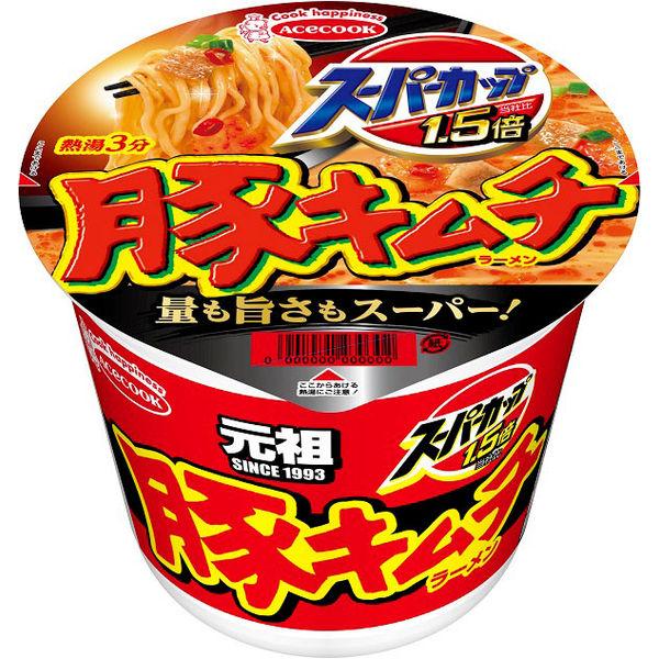 107g×1個 エースコック スーパーカップ1.5倍 豚キムチラーメン 0095