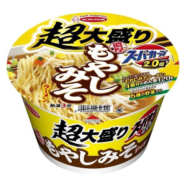 164g×1個 エースコック 超大盛りスーパーカップ2.0倍 濃厚もやしみそラーメン 0095