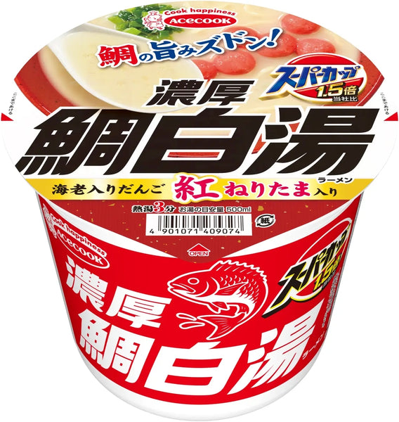 107g×1個 エースコック スーパーカップ 1.5倍 濃厚鯛白湯ラーメン