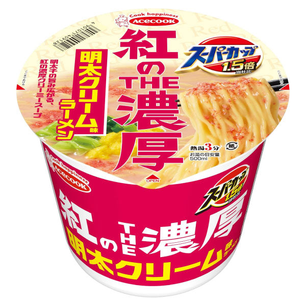 107g×1個 エースコック スーパーカップ1.5倍 紅のTHE濃厚 明太クリーム味ラーメン