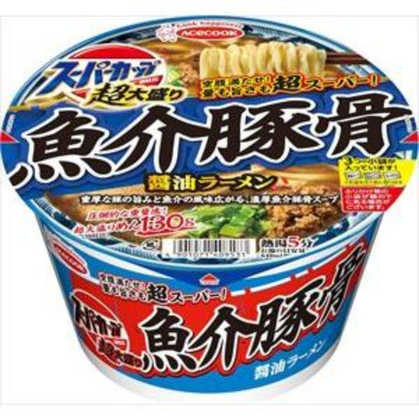 168g×1個 エースコック スーパーカップ 魚介豚骨醤油ラーメン
