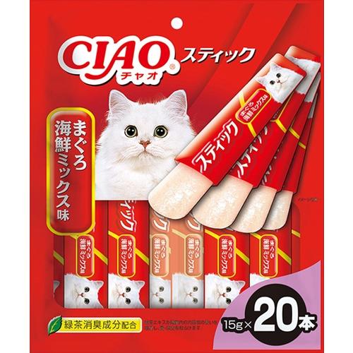 300g×1個 いなばペットフード CIAO スティック まぐろ 海鮮ミックス味 0095
