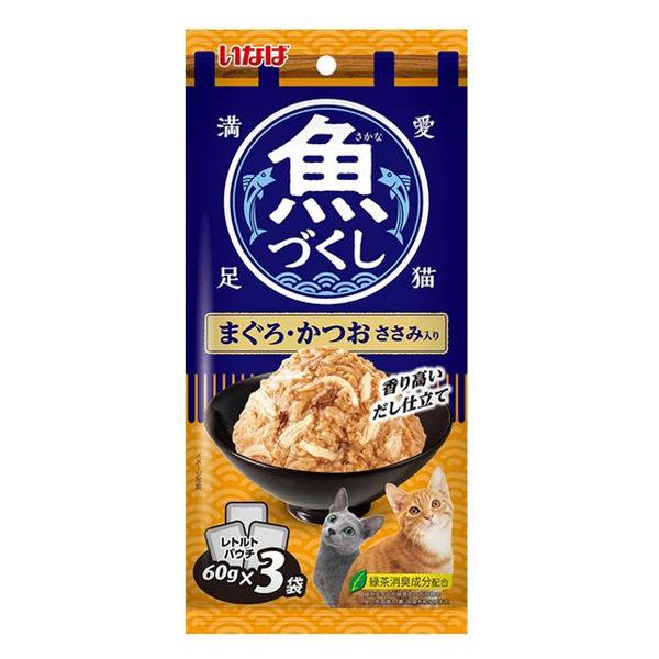 180g×1個 いなばペットフード 魚づくし まぐろ・かつお ささみ入り