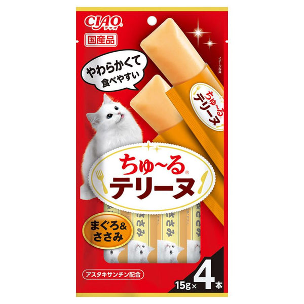 60g×1個 いなばペット ちゅ〜るテリーヌ まぐろ&ささみ