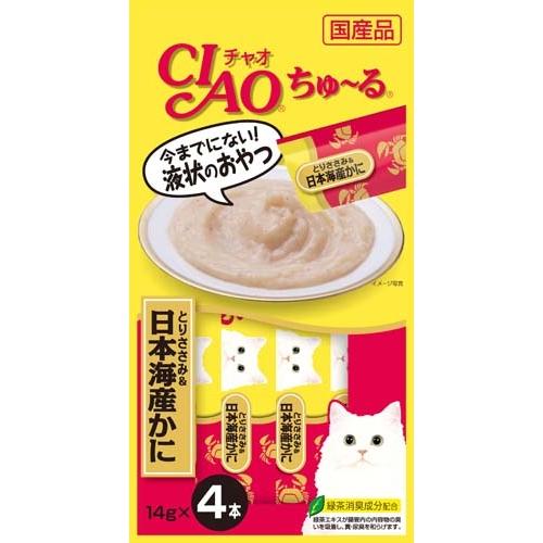 56g×1個 いなばペットフード CIAO ちゅ〜る とりささみ&日本海産かに