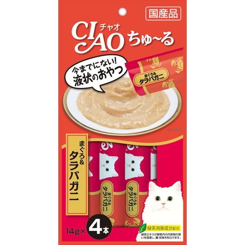 56g×1個 いなばペットフード CIAO チャオ ちゅーる 猫 まぐろ&タラバガニ 国産