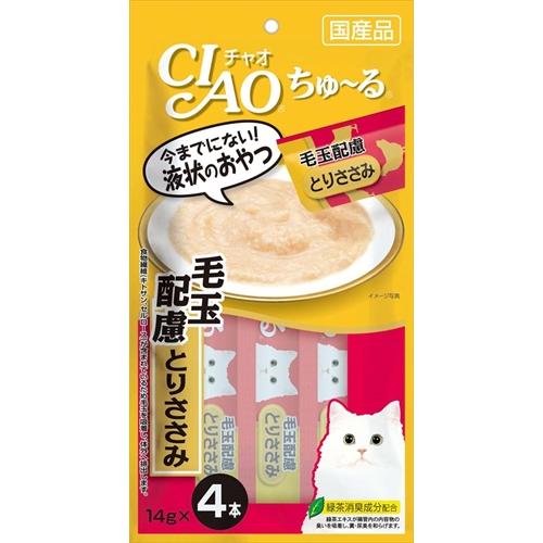 56g×1個 いなばペットフード CIAO ちゅ〜る 毛玉配慮 とりささみ 0095
