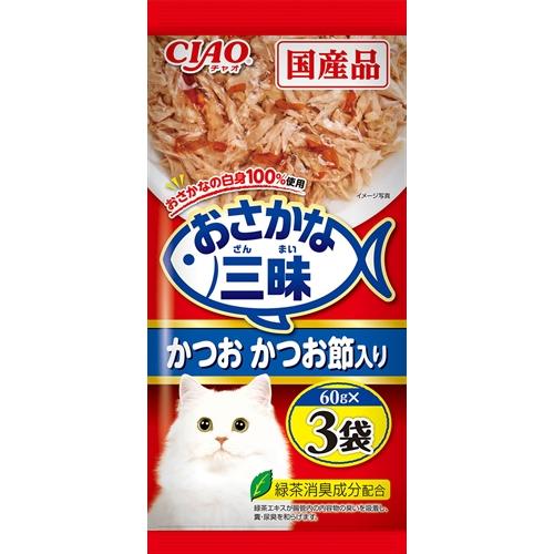 180g×1個 いなばペットフード CIAO おさかな三昧 かつお かつお節入り 0095