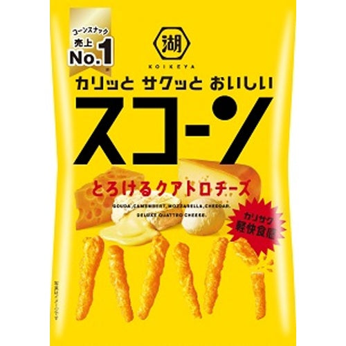 81g×1個 湖池屋 スコーン とろけるクアトロチーズ 10%増量！ 0038