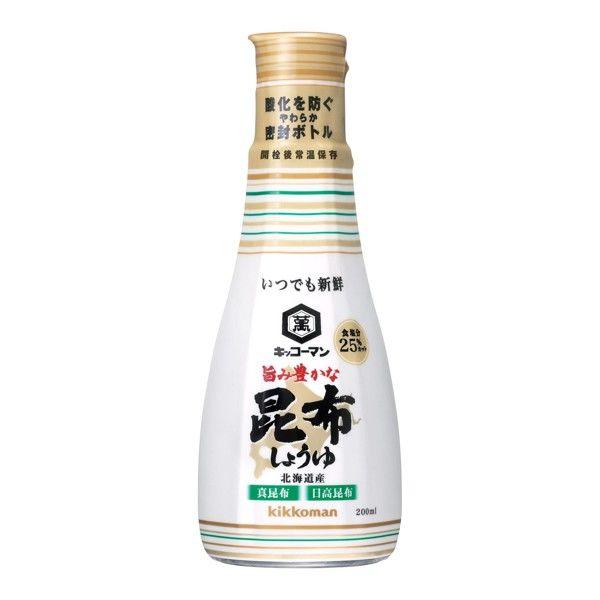 200ml×1個 キッコーマン 旨み豊かな昆布しょうゆ 0095