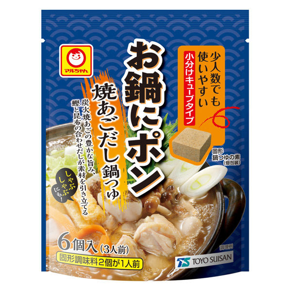 27g×1個 東洋水産 マルちゃん お鍋にポン 焼あごだし鍋つゆ 0095