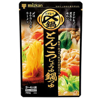 750g×1個 Mizkan 〆まで美味しいとんこつしょうゆ鍋つゆ ストレート 0095