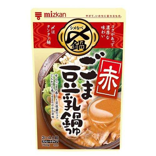750g×1個 Mizkan 〆まで美味しいごま豆乳鍋つゆ 赤 0095
