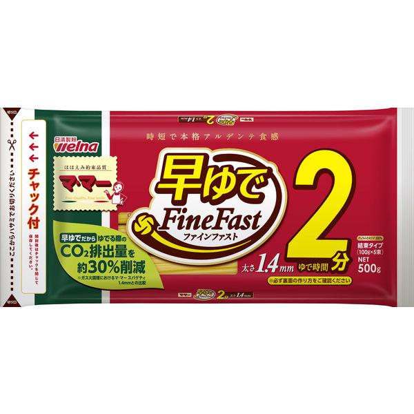 500g×1個 日清製粉ウェルナ マ・マー 早ゆで2分スパゲティ 1.4mm 0095