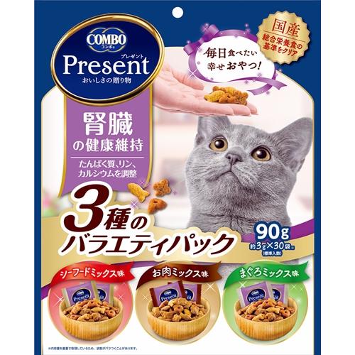 🔥残りわずか🔥90g×1個 日本ペット コンボ プレゼント キャット おやつ 腎臓の健康維持 3種のバラエティパック