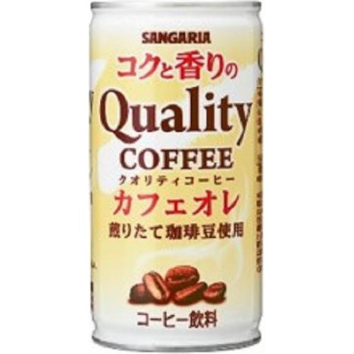 185g×1個 日本サンガリアベバレッジカンパニー コクと香りのクオリティコーヒー カフェオレ