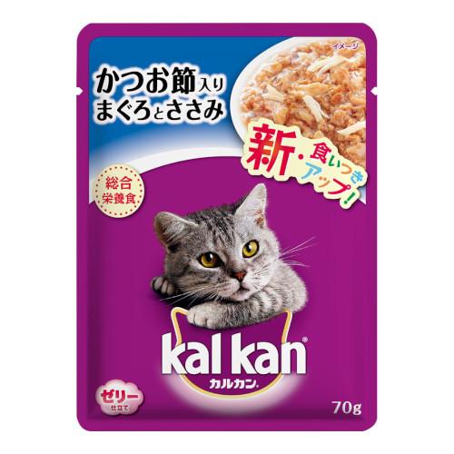 70g×1個 マースジャパン カルカンパウチ かつお節入りまぐろとささみ