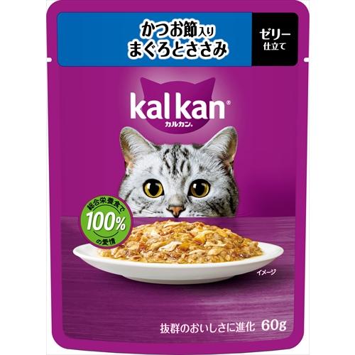 60g×1個 マースジャパン カルカン パウチ かつお節入りまぐろとささみ