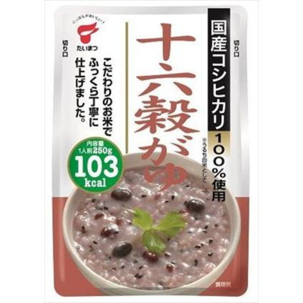 250g×1個 たいまつ食品 国産コシヒカリ100%使用 十六穀がゆ