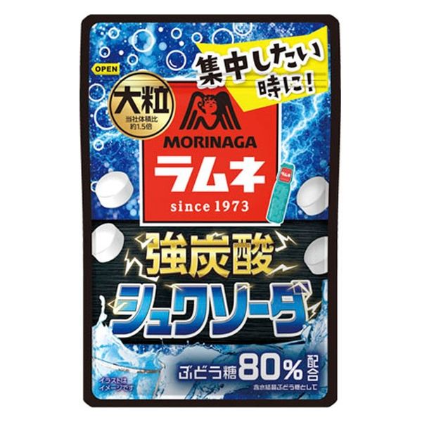 25g×1個 森永製菓 大粒ラムネ 強炭酸シュワソーダ