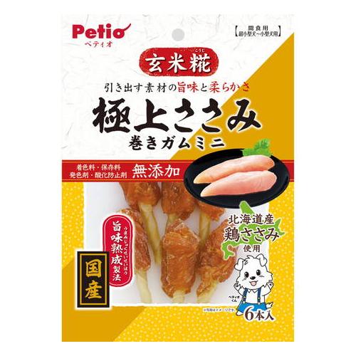 1個（6本入） ペティオ 極上ささみ 巻きガムミニ