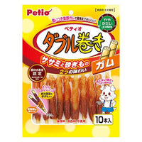 1個（10本入） ペティオ ダブル巻き ササミと砂ぎも ガム