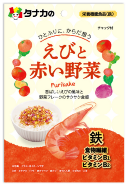 27g×1個 田中食品 タナカのふりかけ えびと赤い野菜 0095