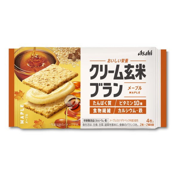 1個 アサヒグループ食品 クリーム玄米ブラン メープル