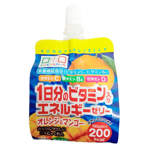【2個セット】180g×2個 ヨコオ 1日分のビタミンエネルギーゼリー オレンジ&マンゴー 0038