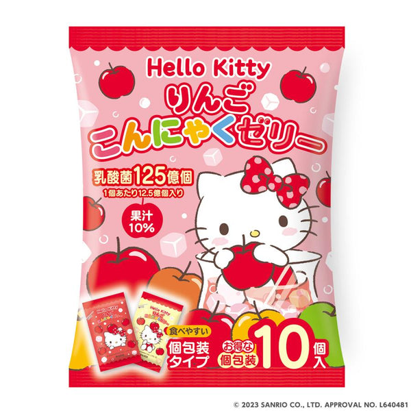 【2個セット】2個（10個入） ヨコオ ハローキティ こんにゃくりんごゼリー 0038