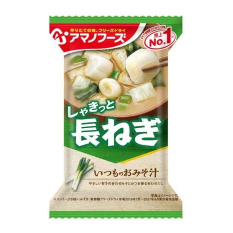 9g×1個 アサヒグループ食品 アマノフーズ フリーズドライ いつものおみそ汁 長ねぎ 0095