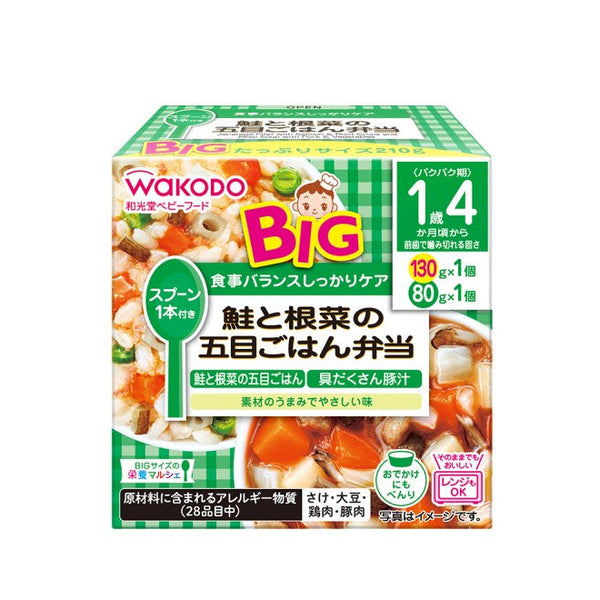 210g×1個 アサヒグループ食品 BIGサイズの栄養マルシェ 鮭と根菜の五目ごはん弁当