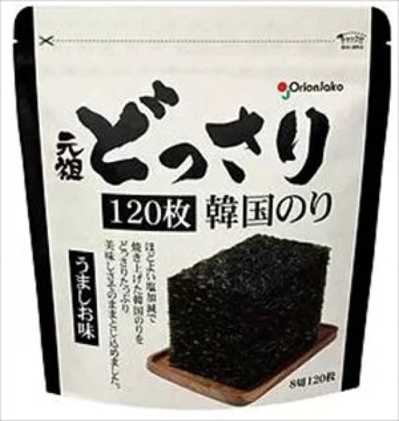 1個（8切120枚入） オリオンジャコー 元祖どっさり韓国のり うましお味 0095