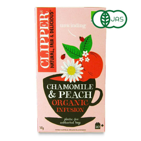 30g×1個 鈴商 クリッパー オーガニックハーブティー カモミール&ピーチ 0095