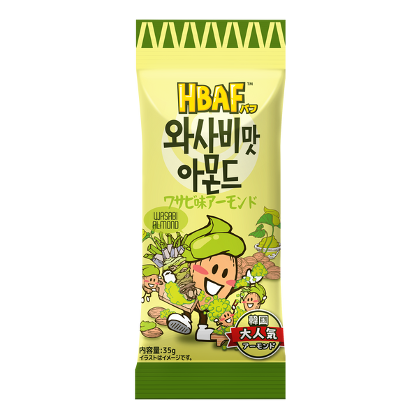 【12個セット】35g×12個 三養ジャパン HBAF ワサビ味アーモンド