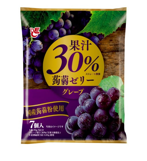 120g（20g×6個）×1個 エースベーカリー 果汁30%蒟蒻ゼリー グレープ 0038